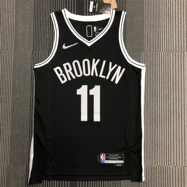NBA Brooklyn Nets V-Neck Black 75th anniversary Jersey IRVING#11 S-XXL