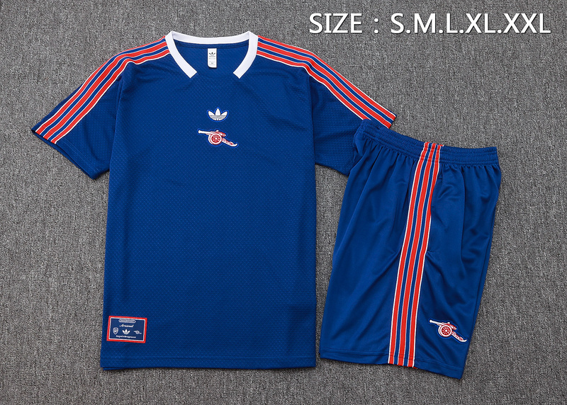2025/26 Arsenal Blue Training Set Shirt and Shorts