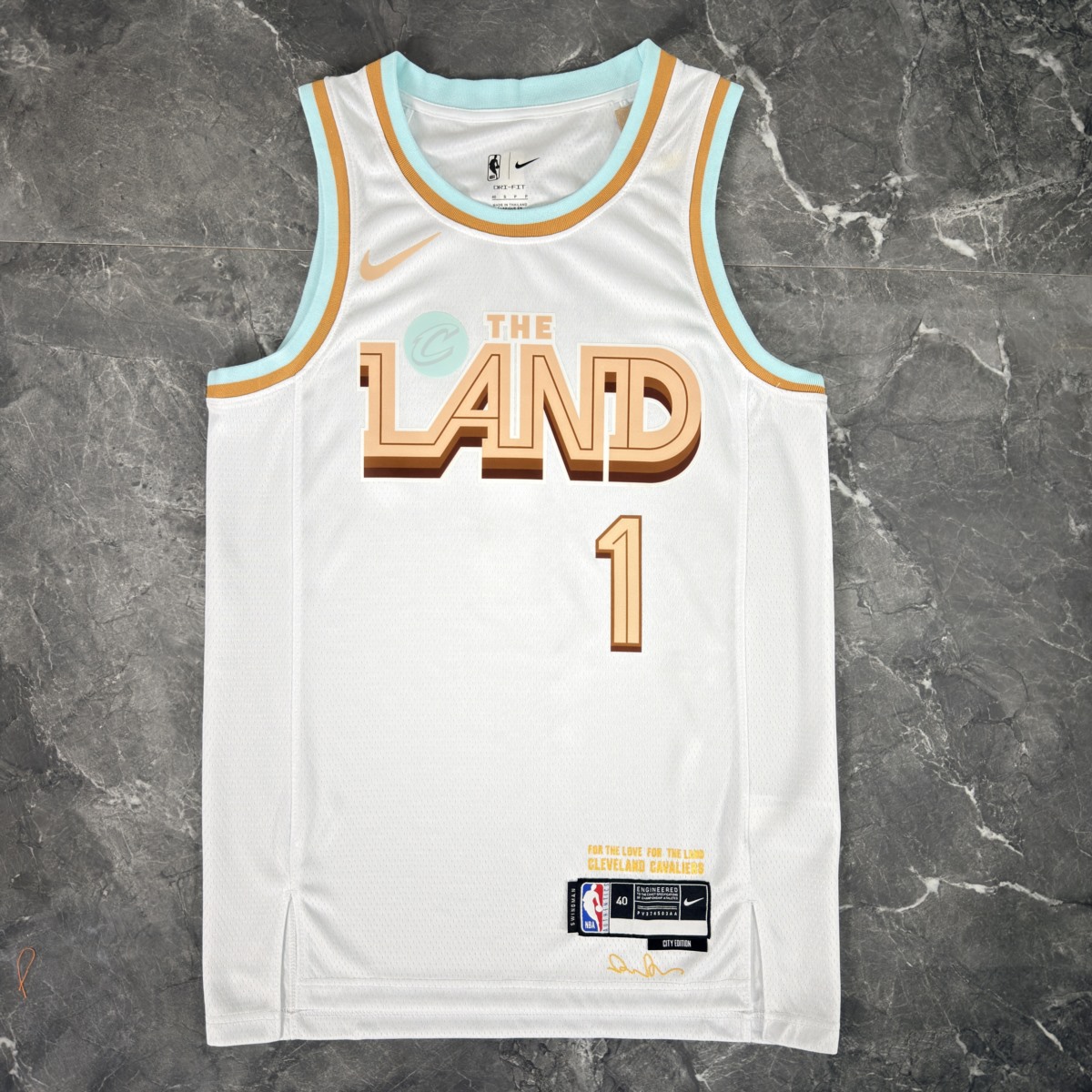 NBA Cleverland Cavaliers Round Neck White Jersey HARDEN#1