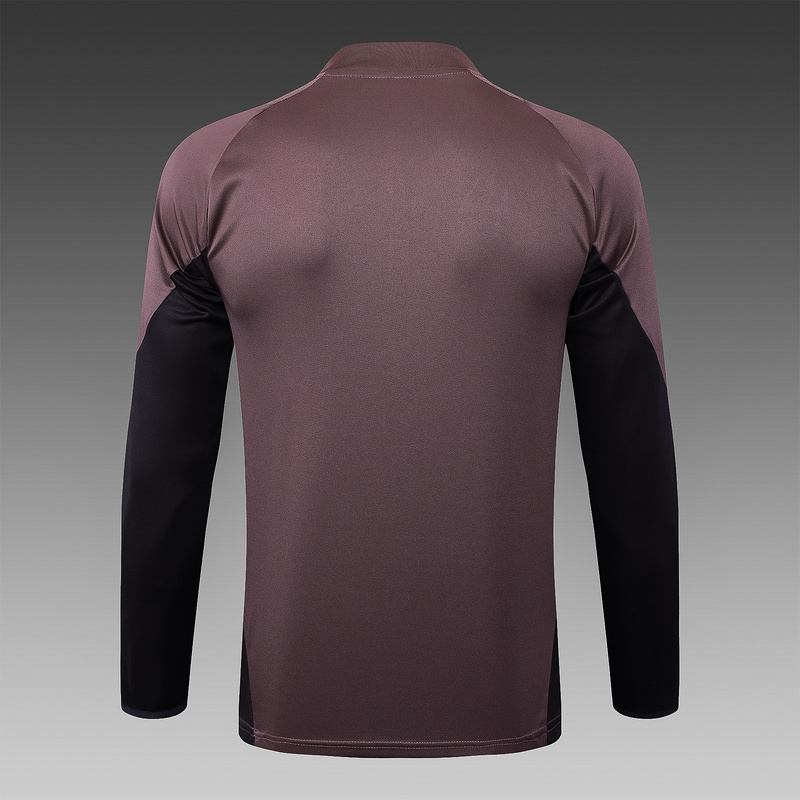 24/25 Arsenal Grey purple Long-sleeved half-pull training kit Football team kit