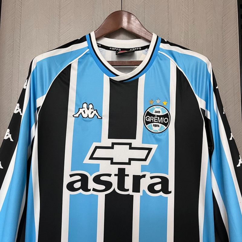 Retro Gremio 2001 Home jersey Long Sleeve Fan Version