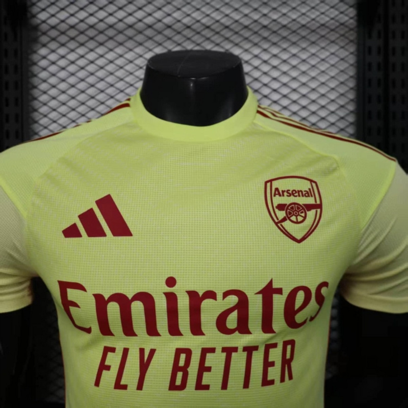 2025/26 Arsenal Yellow goalkeeper jersey Player Version