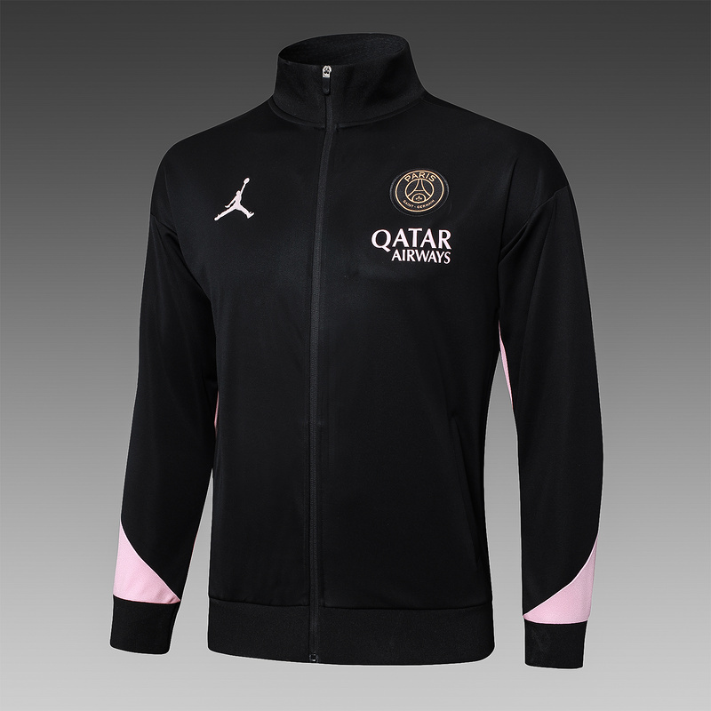 2024/25 Paris Black Jacket Training Suit Set Football Team Shirt Sports Fashion
