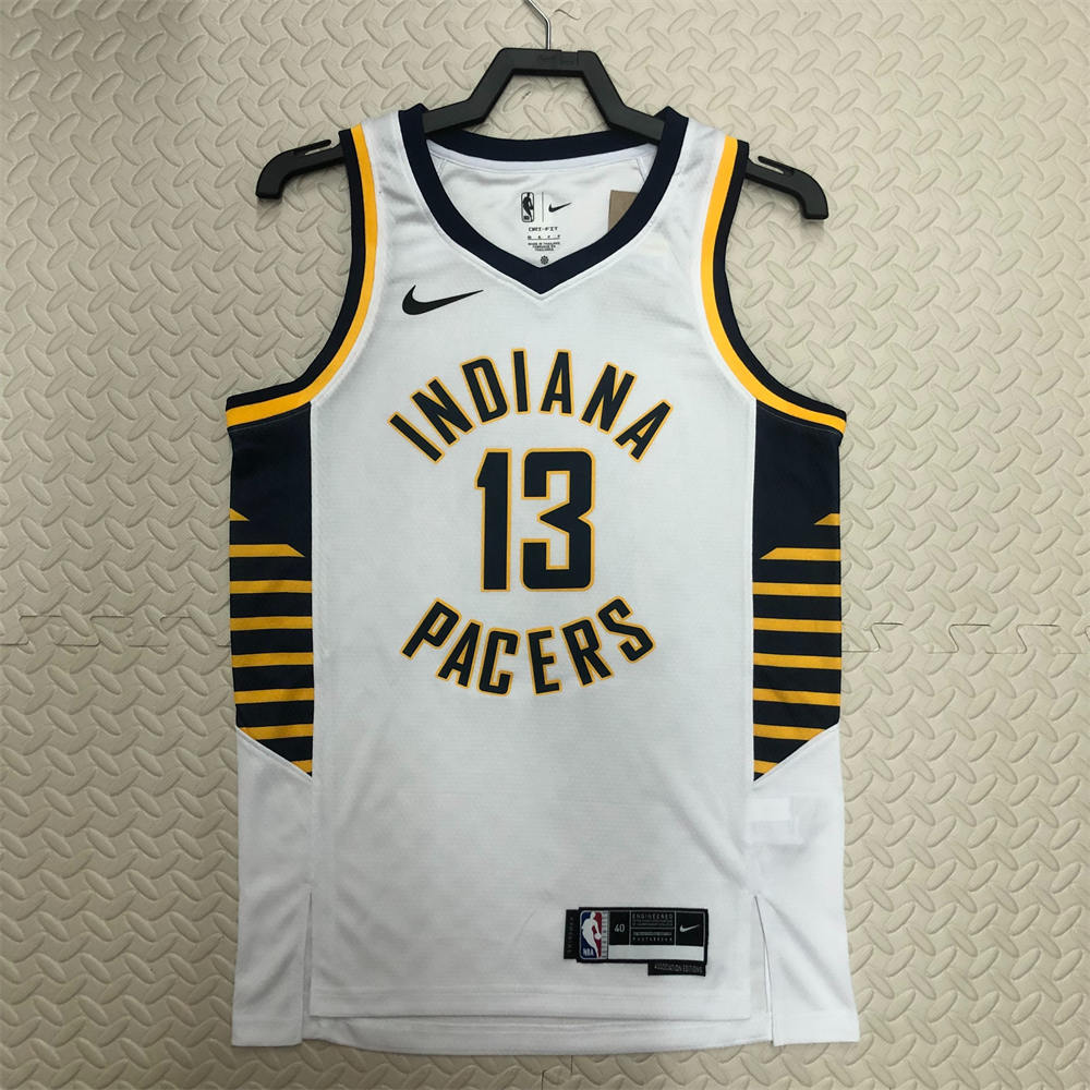 NBA Indiana Pacers V-Neck White Jersey GEORGE#13 S-XXL