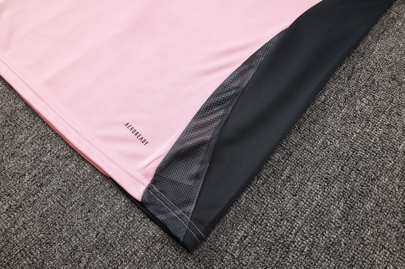 24/25 Real Madrid Pink Long-sleeved half-pull training kit Football team kit