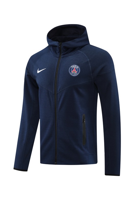 2024 PSG Royal Blue Hoodie Jacket Kit Set Football Team Shirt Sports Fashion