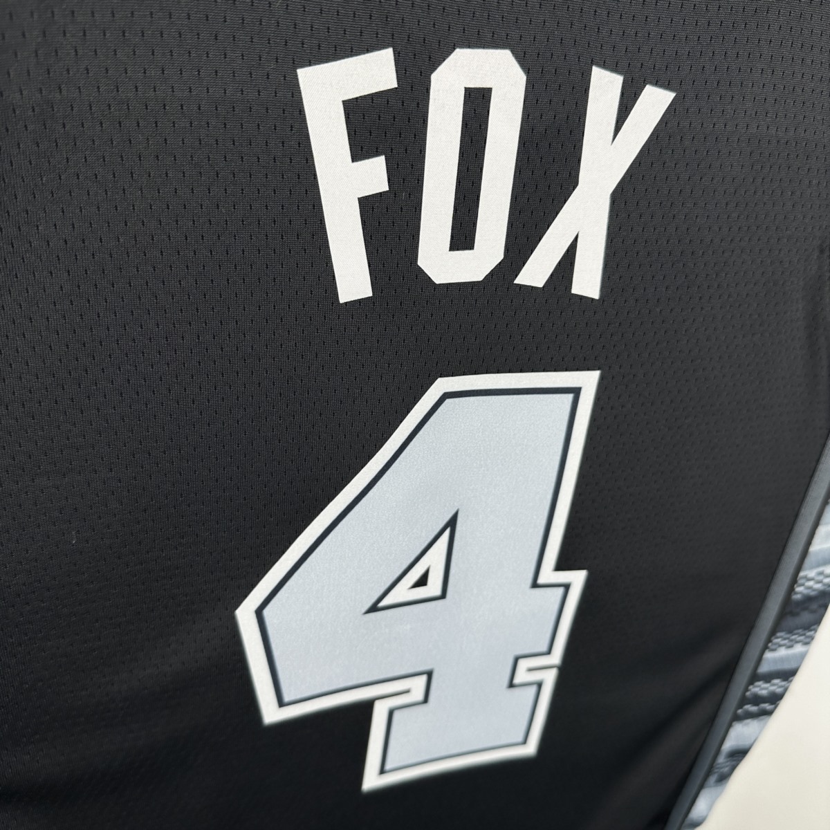 NBA San Antonio Spurs V-Neck Black jersey FOX#4 S-XXL