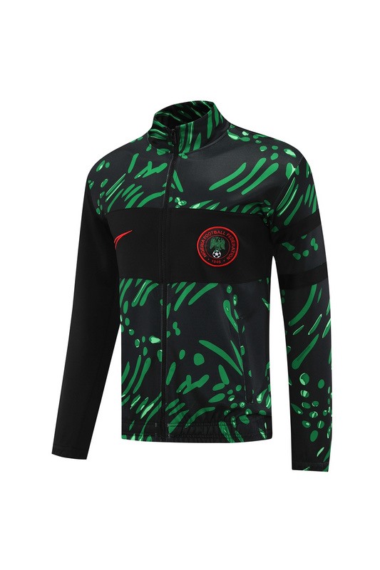 2024 Nigeria Black green Jacket Training Suit Set Football Team Shirt Sports Fashion