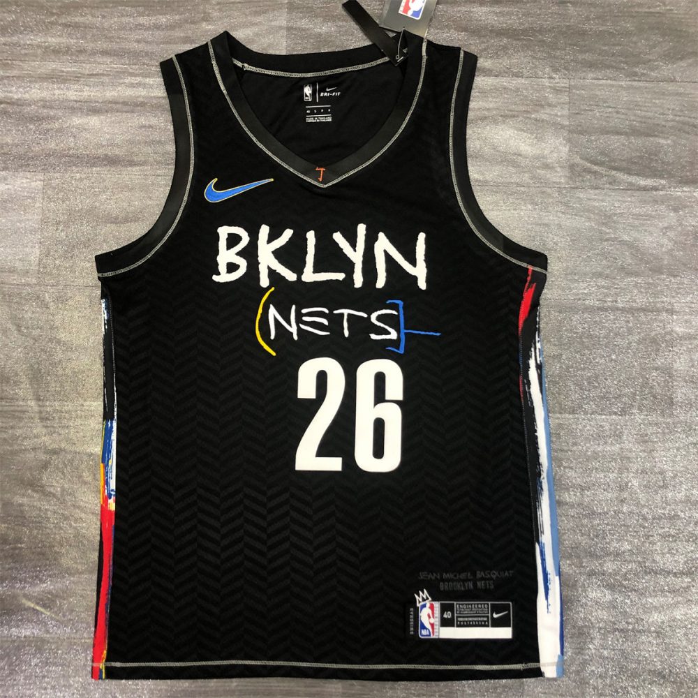 NBA Brooklyn Nets V neck Black Jersey DINWDDIE#26 S-XXL
