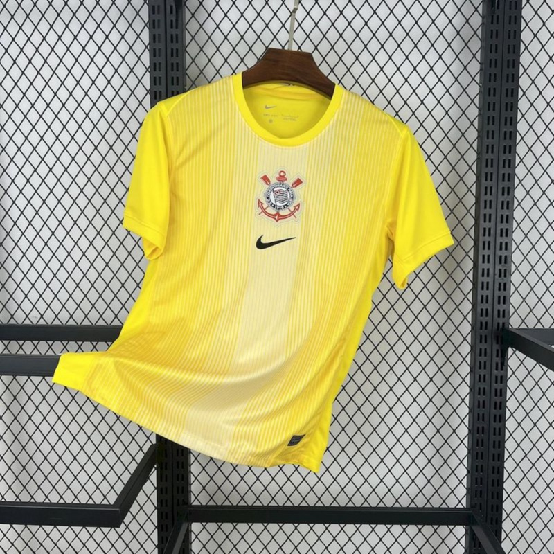 2025/26 Corinthians Yellow goalkeeper jersey Fan version