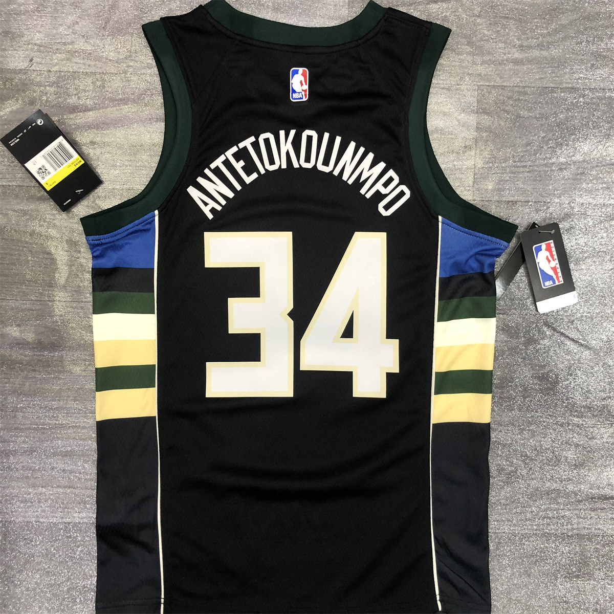 NBA Milwaukee Bucks V neck Green jersey ANTETOKOUNMPO#34 S-XXL