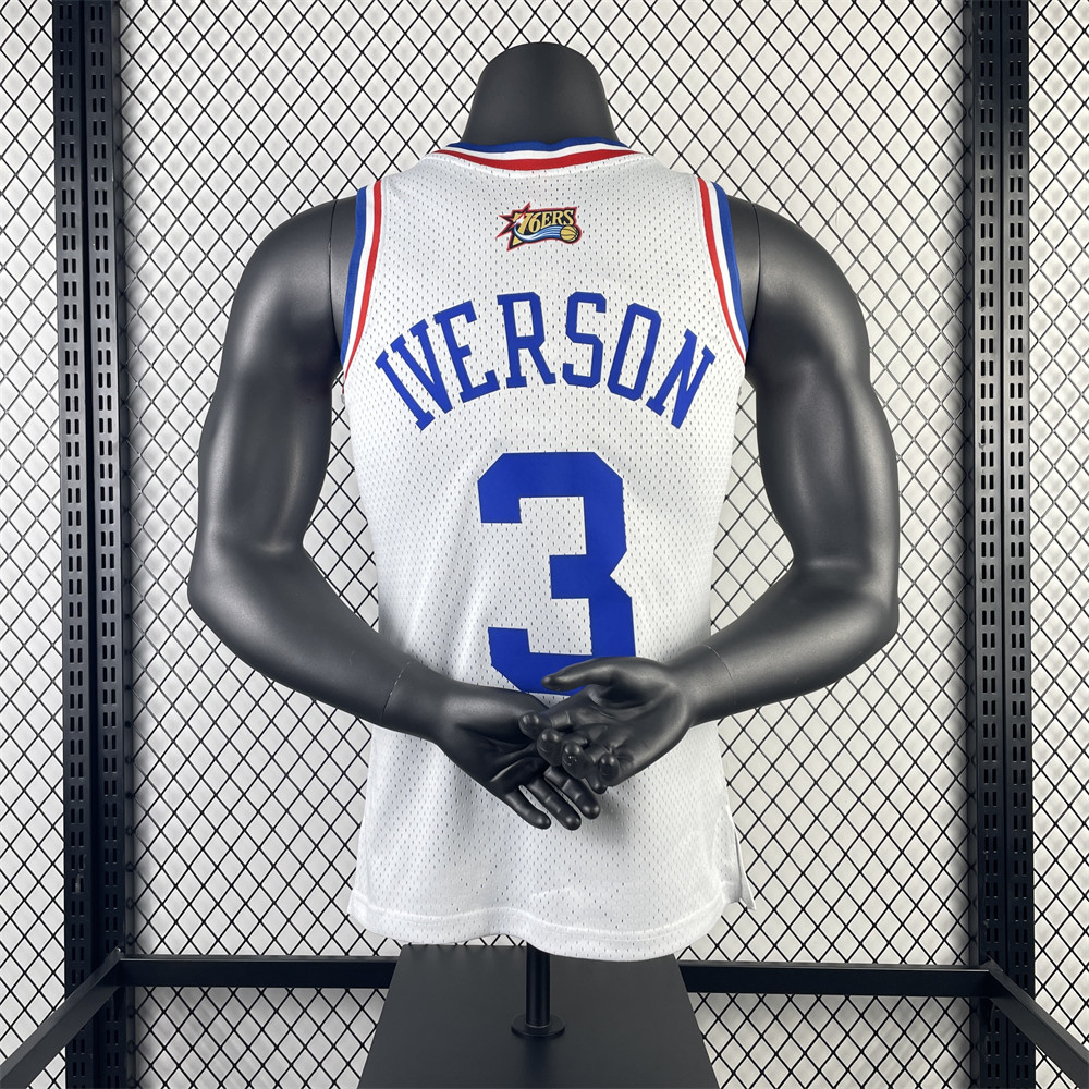 NBA Retro 2003 All-Star White Jersey IVERSON#3 S-XXL