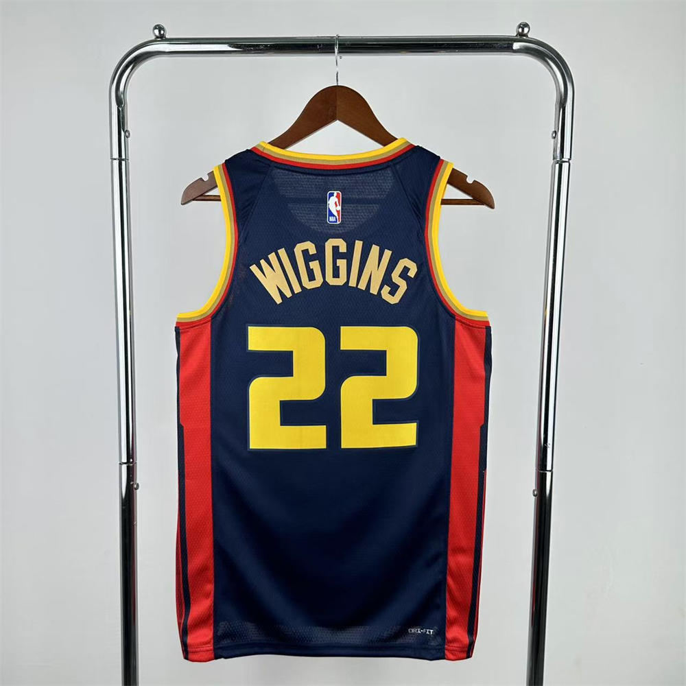 NBA Golden State Warriors 24/25 City Edition Black Jersey WIGGINS#22 S-XXL