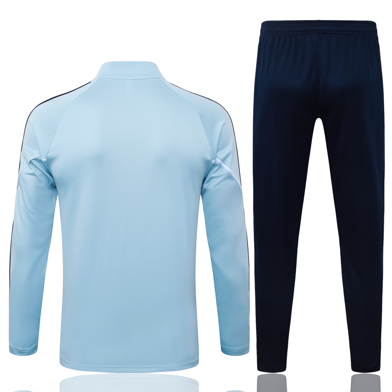 202526 Manchester City Light blue Long-sleeved half-pull training kit Football team kit