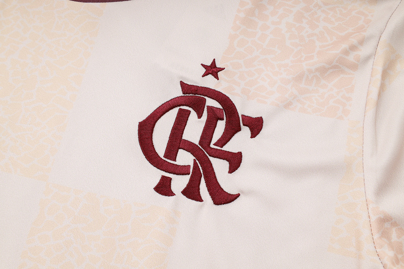 24/25 Flamengo White Training Set Shirt and Shorts