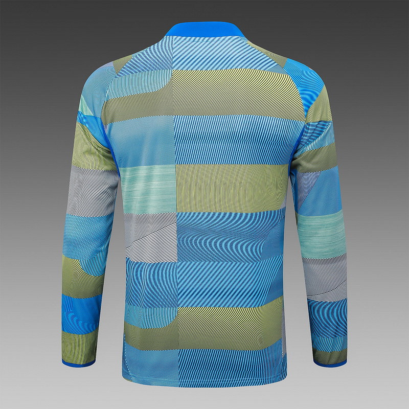 202526 Real Madrid Light green Long-sleeved half-pull training kit Football team kit
