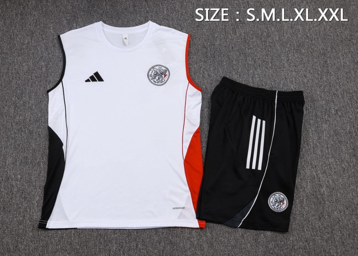 2026 Ajax White Training Set Shirt and Shorts