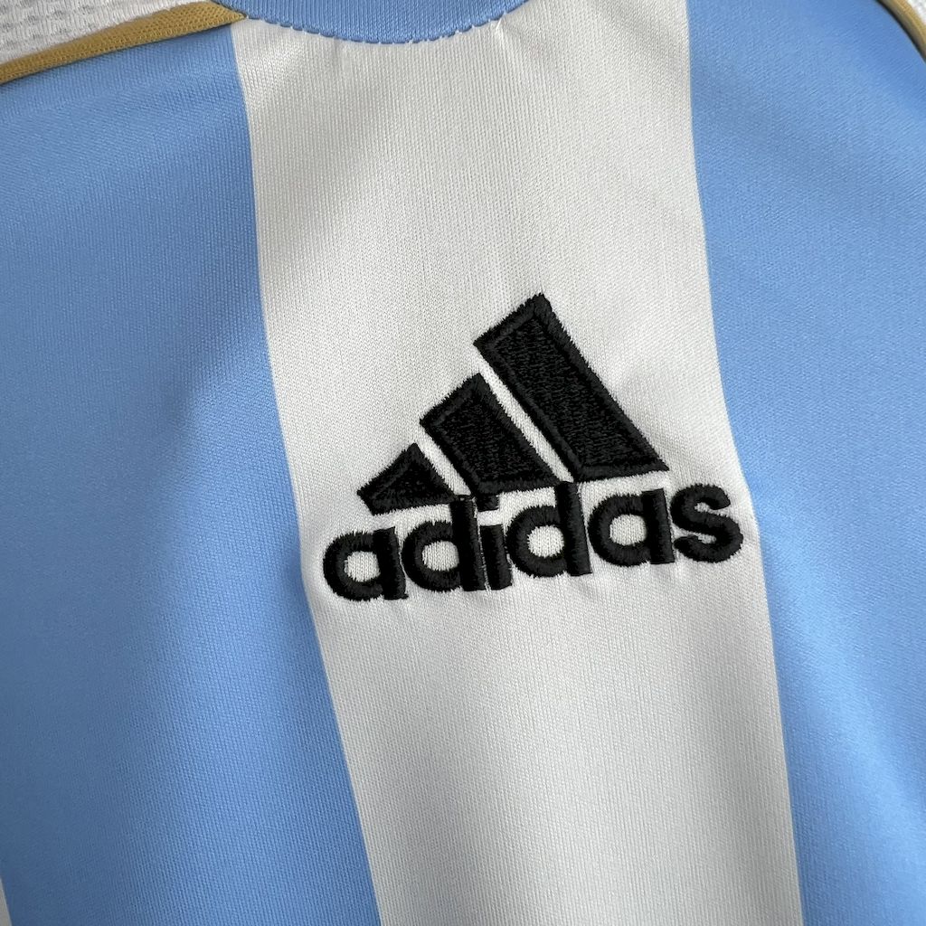 Retro Argentina 06/07 World Cup Home Long Sleeve jersey Fan Version