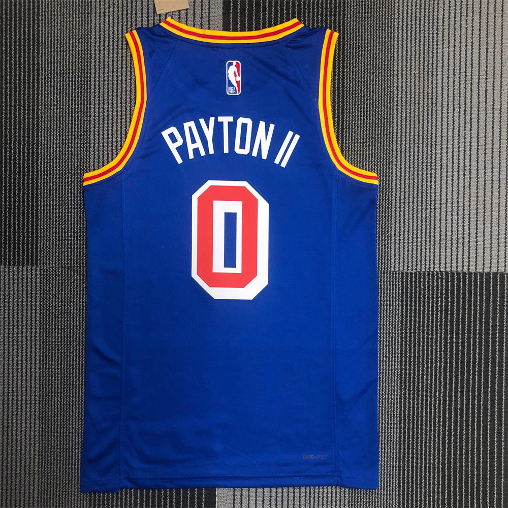 NBA Golden State Warriors Round Neck Blue Jersey PAYTON Ⅱ#0 S-XXL