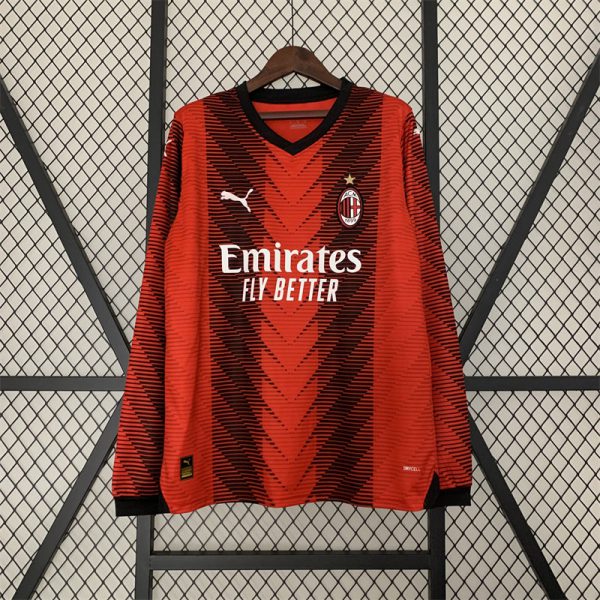 23/24  AC Milan home Long Sleeve jersey Fan Version