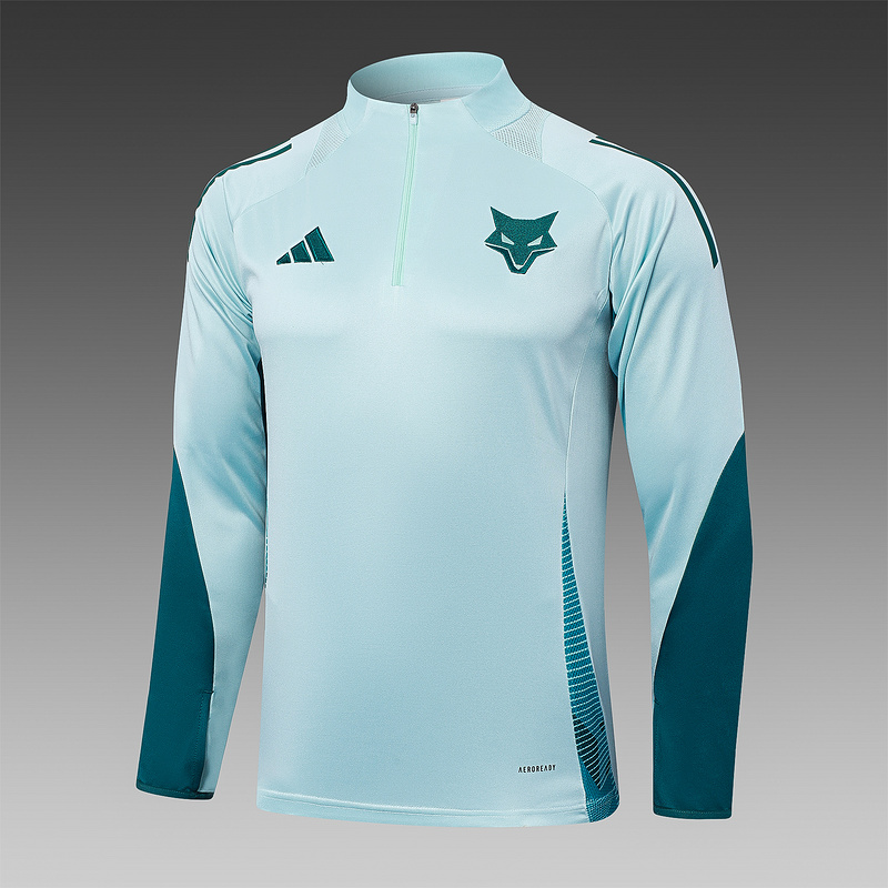 24/25 Cruzeiro Light blue Long-sleeved half-pull training kit Football team kit