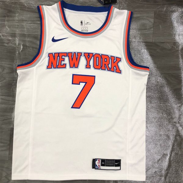 NBA New York Knicks Round Neck White jersey ANTHONY#7 S-XXL