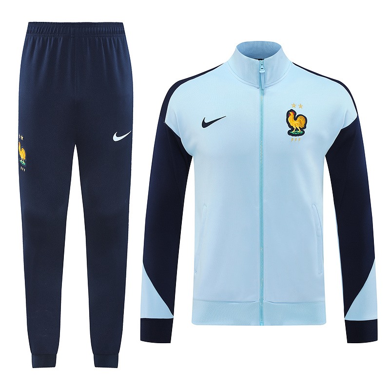 2024 France Sky blue Jacket Training Suit Set Football Team Shirt Sports Fashion