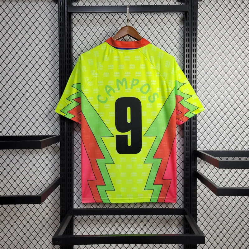 Retro Mexico 1995 Goalkeeper Green jersey Fan Version CAMPOS Number 9