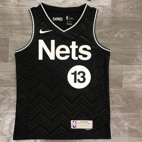 NBA Brooklyn Nets V-Neck Black Jersey HARDEN#13 S-XXL