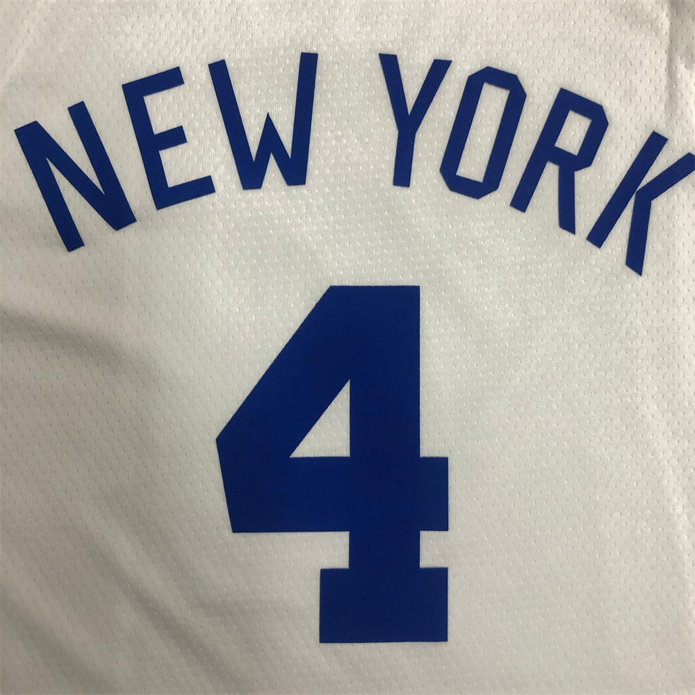 NBA New York Knicks Round Neck White jersey ROSE#4 S-XXL