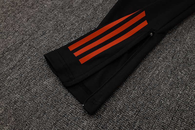 24/25 Internacional Black Long-sleeved half-pull training kit Football team kit