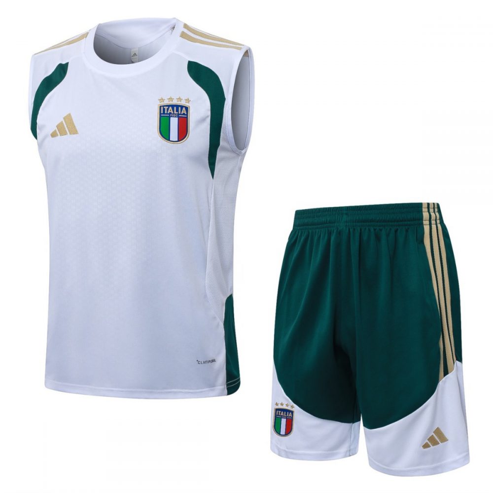 2026 Italy White Training Set Shirt and Shorts