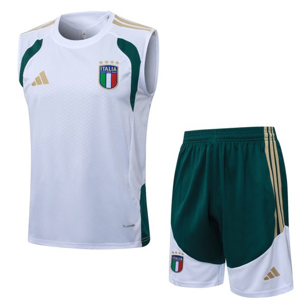 2026 Italy White Training Set Shirt and Shorts