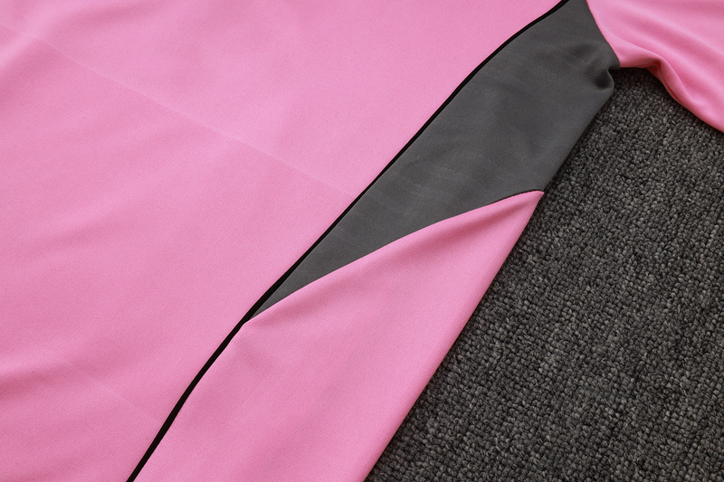 202526 Miami Pink Long-sleeved half-pull training kit Football team kit