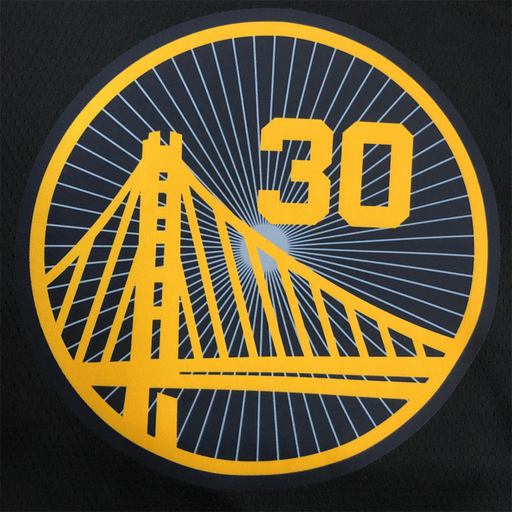 NBA Golden State Warriors V-Neck 75th anniversary Black Jersey CURRY#30 S-XXL