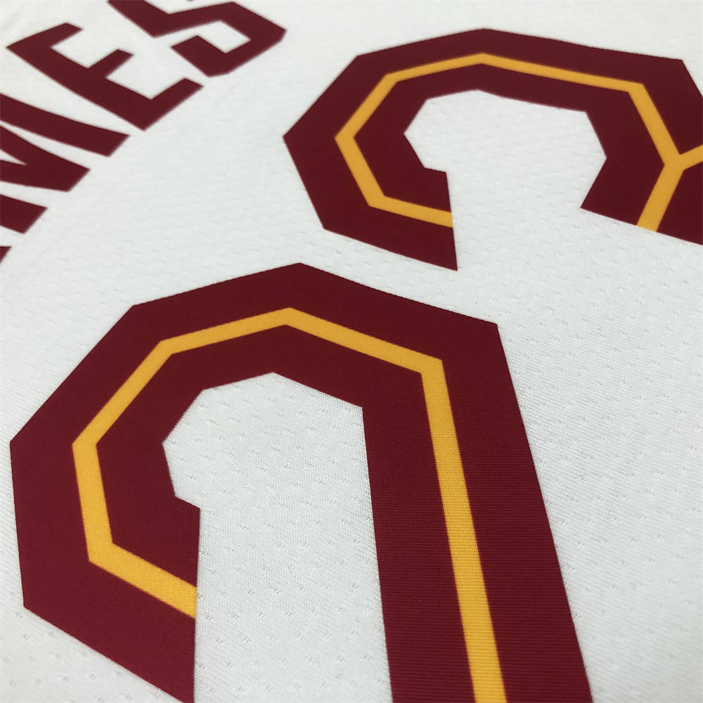 NBA Cleverland Cavaliers Round Neck White jersey JAMES#23 S-XXL