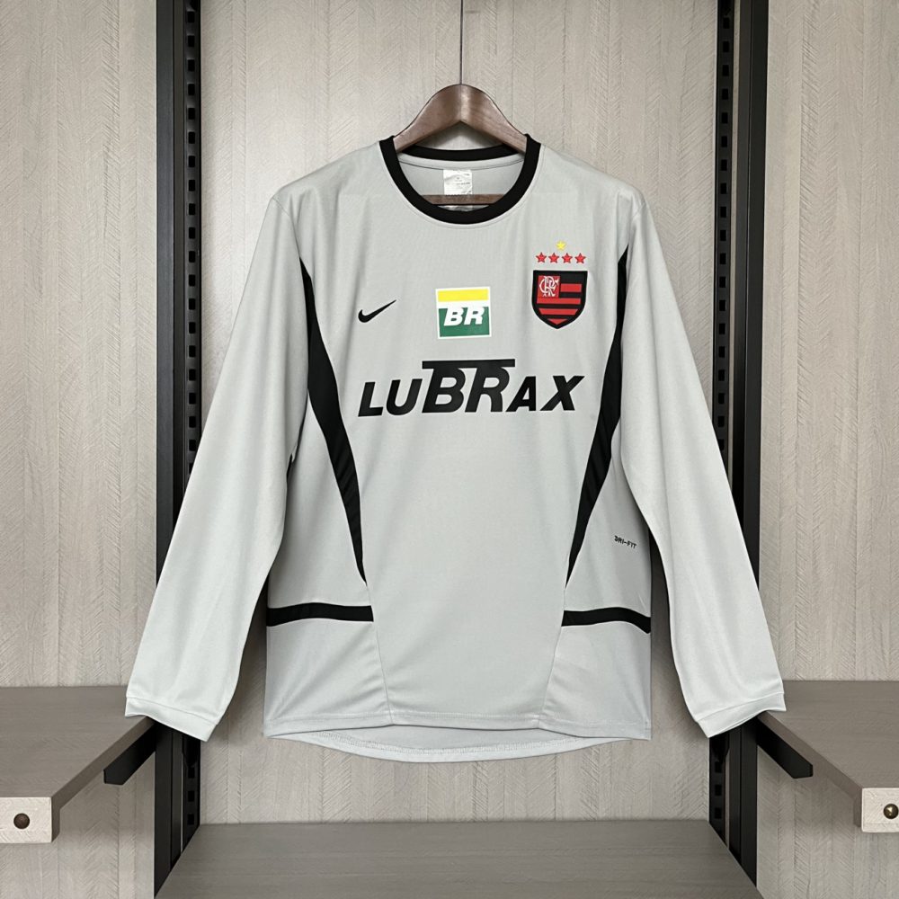 Retro 2002/03 Flamengo goalkeeper grey jersey Long Sleeve Fan Version