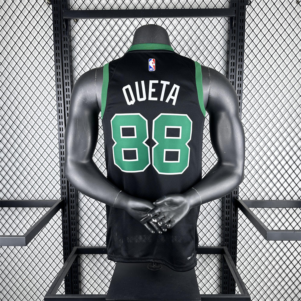 NBA Boston Celtics 2023 Round Neck Black Jersey QUETA#88 S-XXL