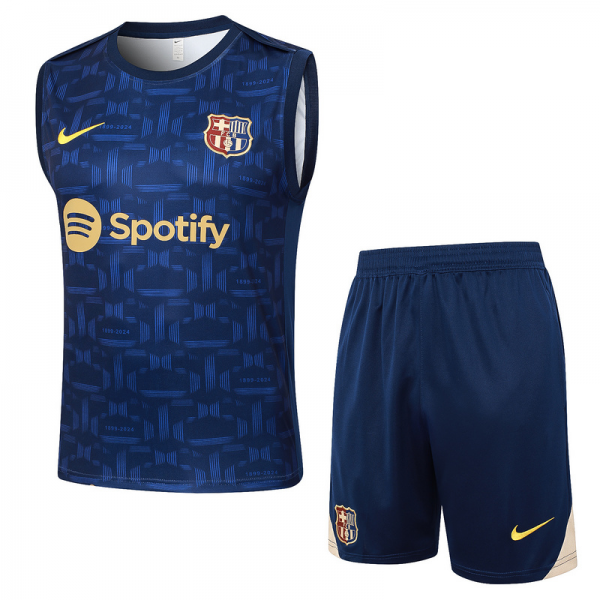 24/25 Barcelona royal blue raining Set Shirt and Shorts