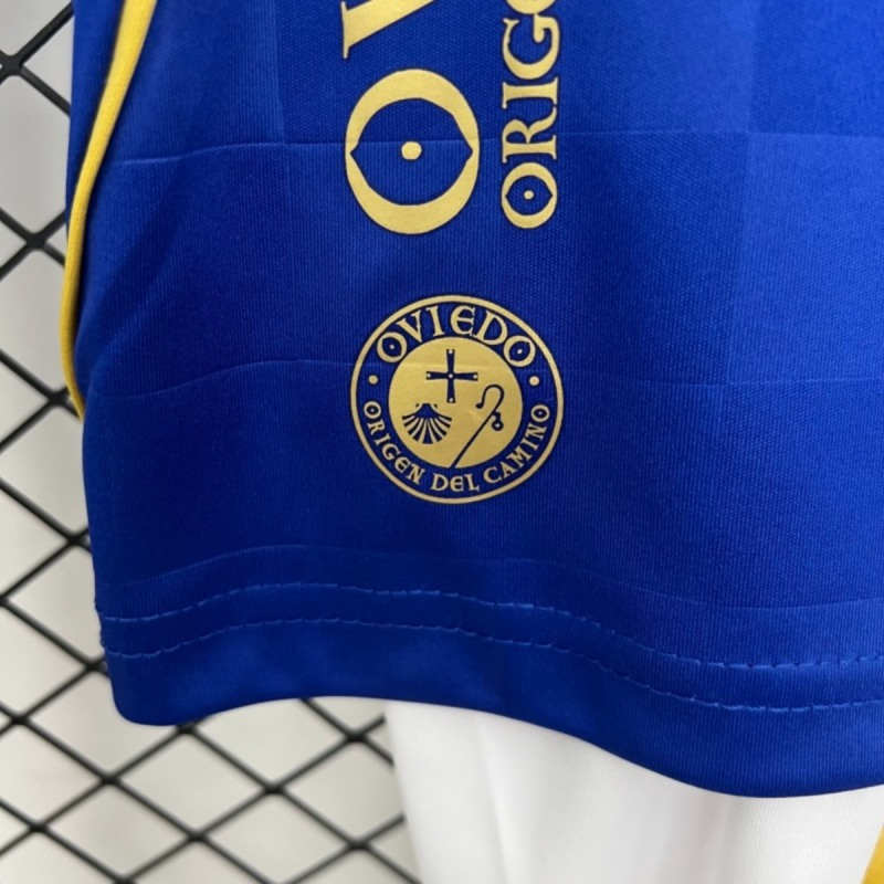 2025/26 Real Oviedo Home jersey kids Kits size: 16-28