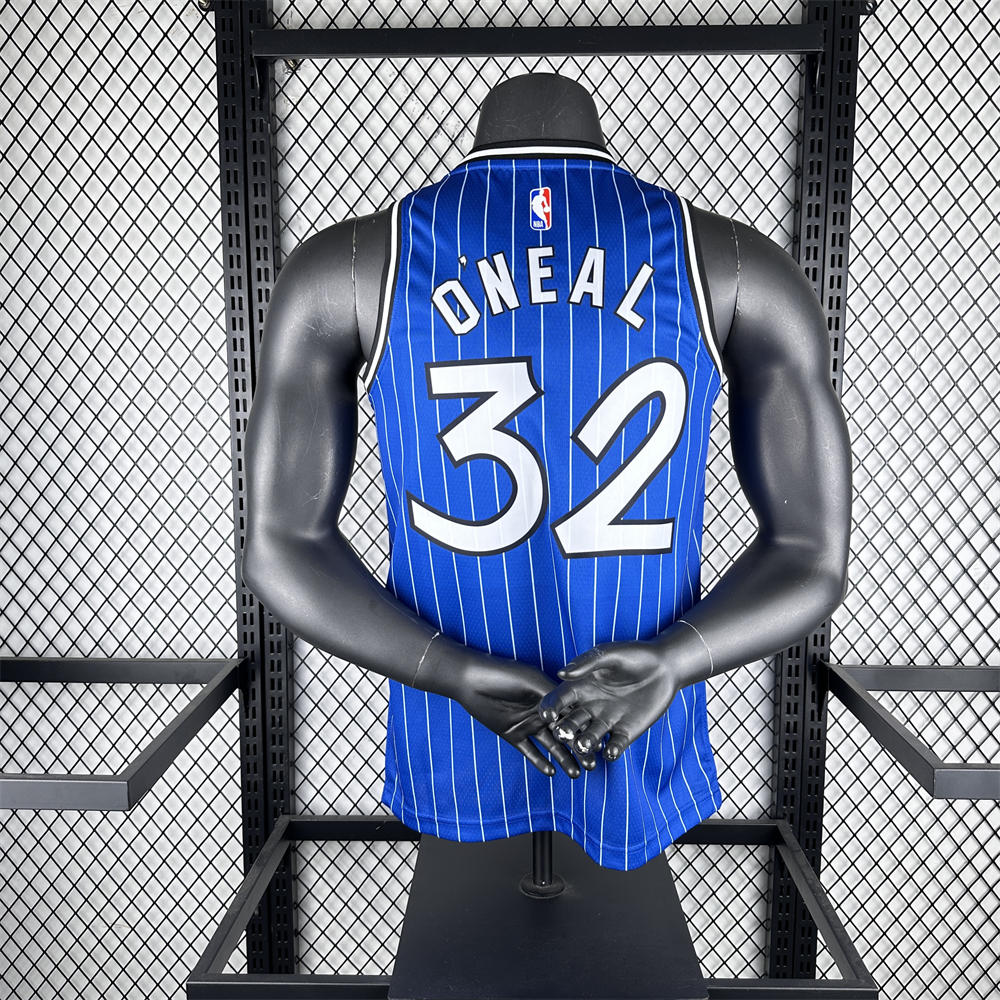 NBA Orlando Magic 2019 Retro Edition Round Neck Blue Jersey O'NEAL#32 S-XXL