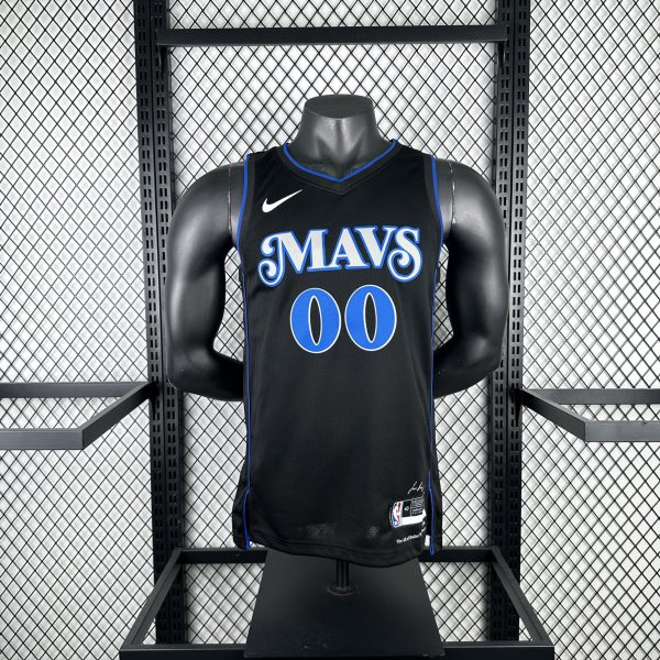 NBA Dallas Mavericks 2024 V-Neck Black Jersey CHRISTIE#00 S-XXL