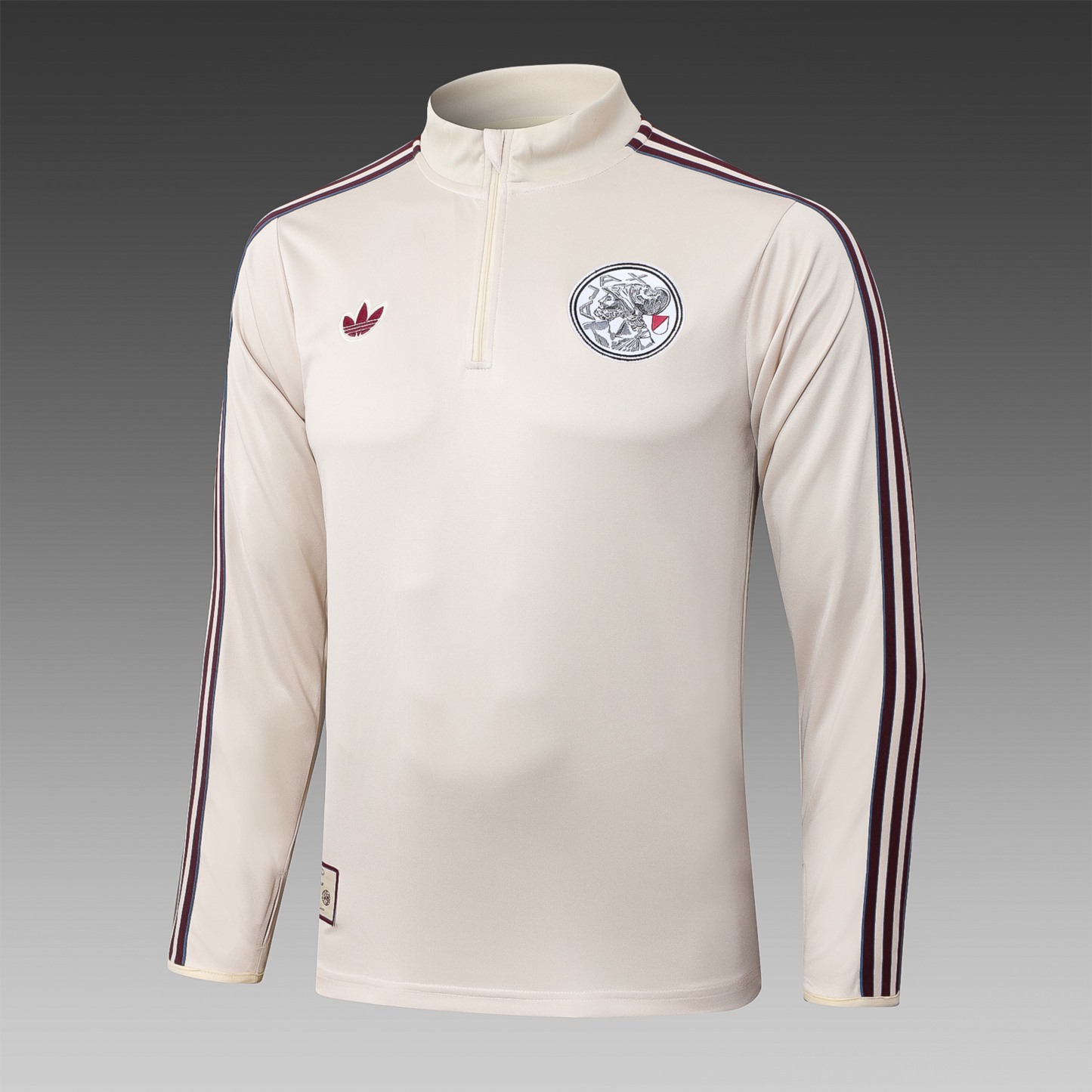 202526 Ajax beige Long-sleeved half-pull training kit Football team kit