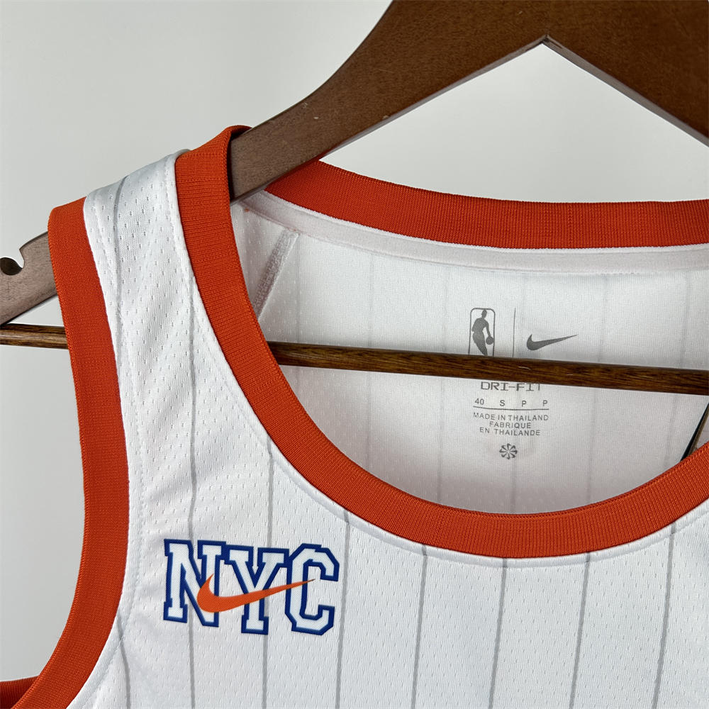 NBA New York Knicks 24/25 City Edition Round Neck White jersey BRUNSON#11 S-XXL