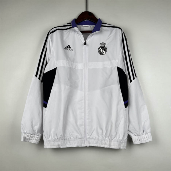23/24 Windbreaker Real Madrid White Sport Unifom jersey Sport Unifom