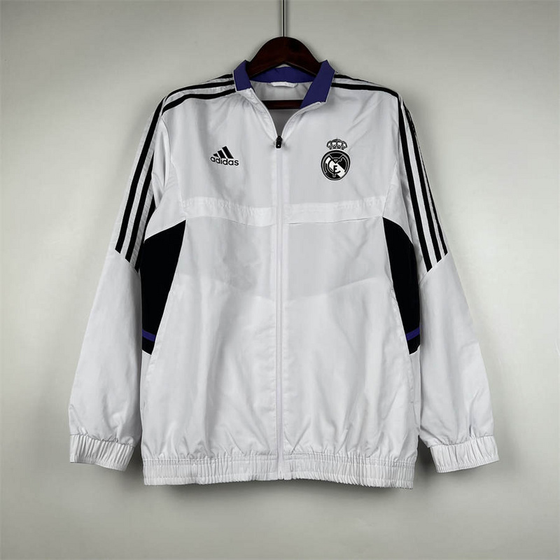 23/24 Windbreaker Real Madrid White Sport Unifom jersey Sport Unifom