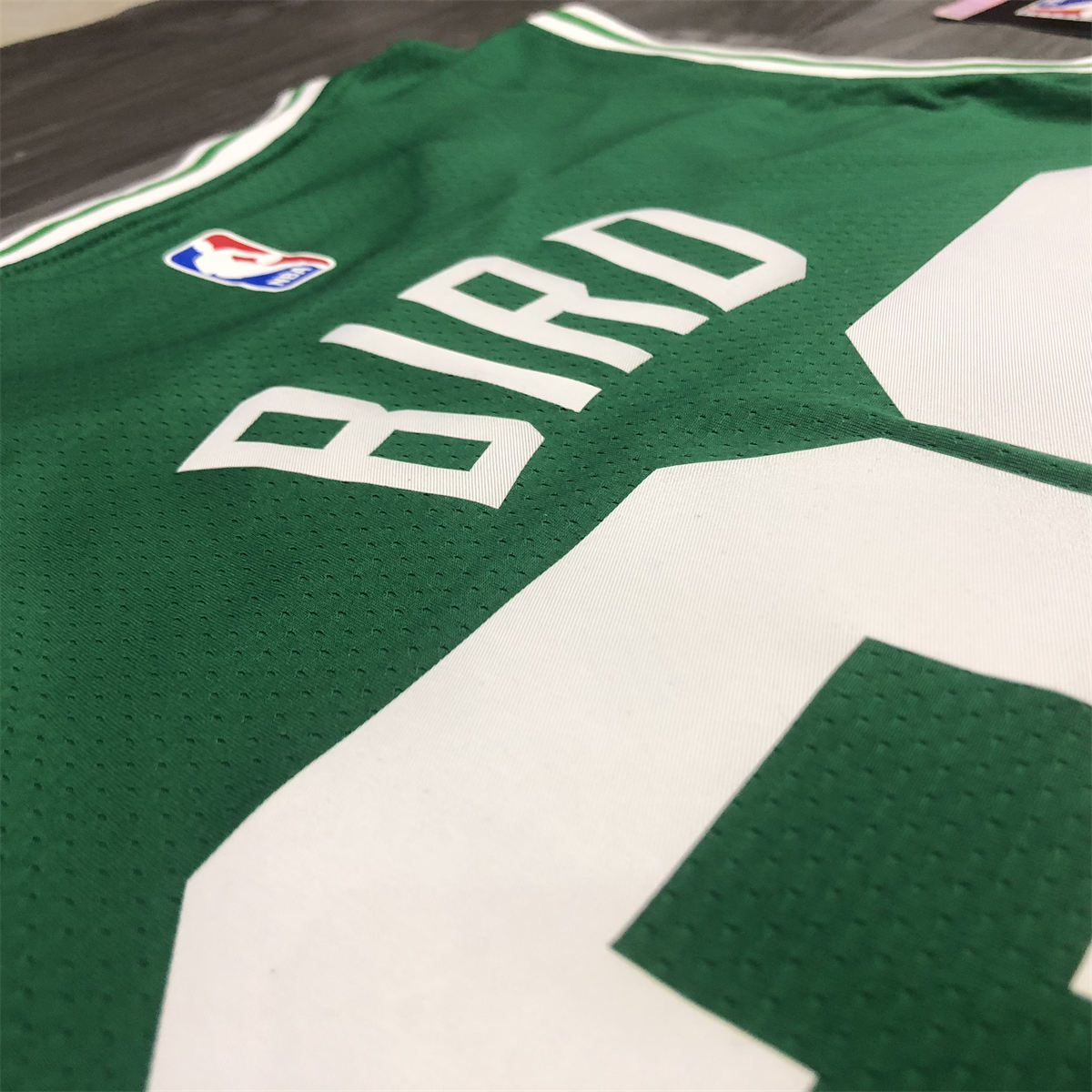 NBA Boston Celtics round neck Retro Green Jersey Bird#33 S-XXL