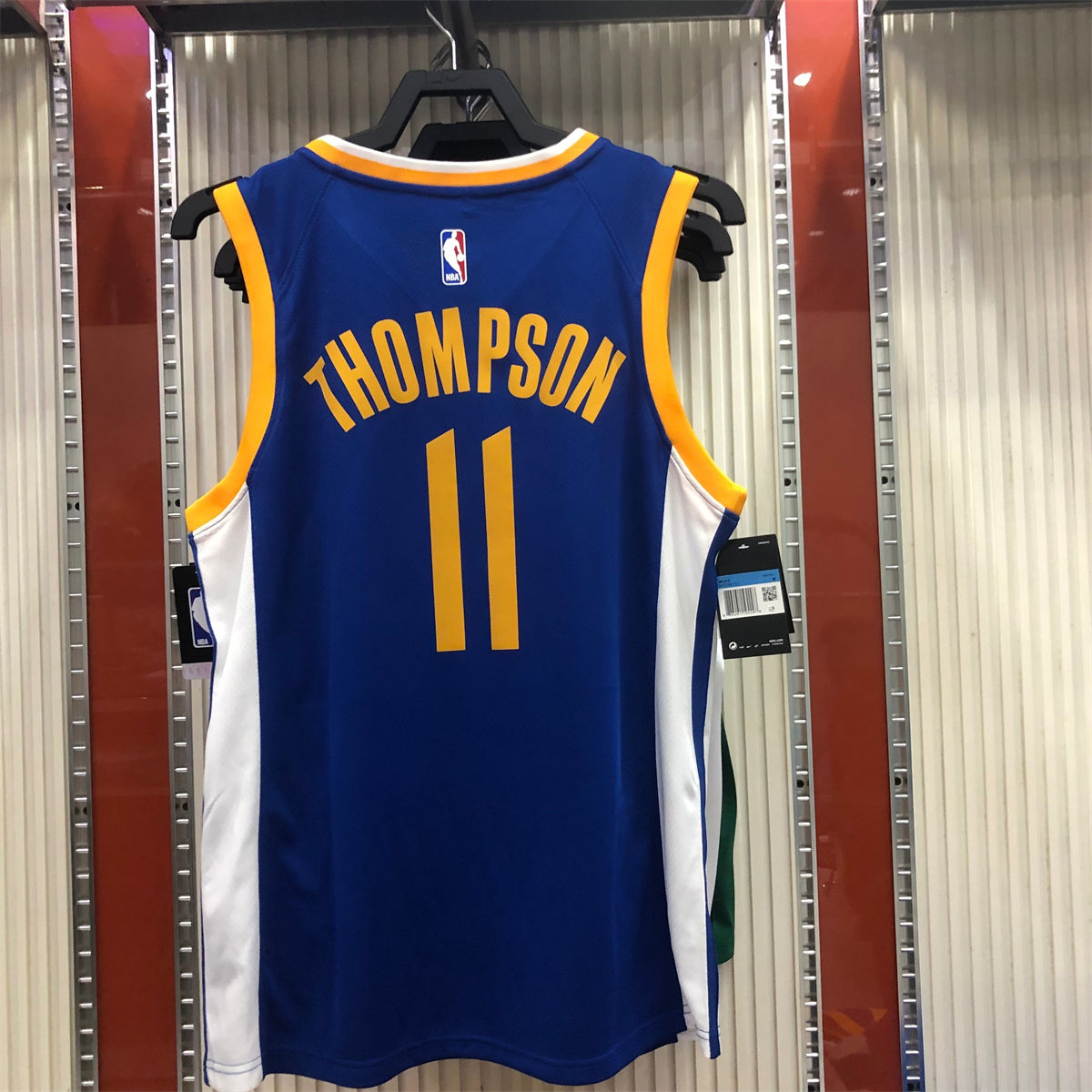 NBA Golden State Warriors V neck Blue Jersey THOMPSON#11 S-XXL