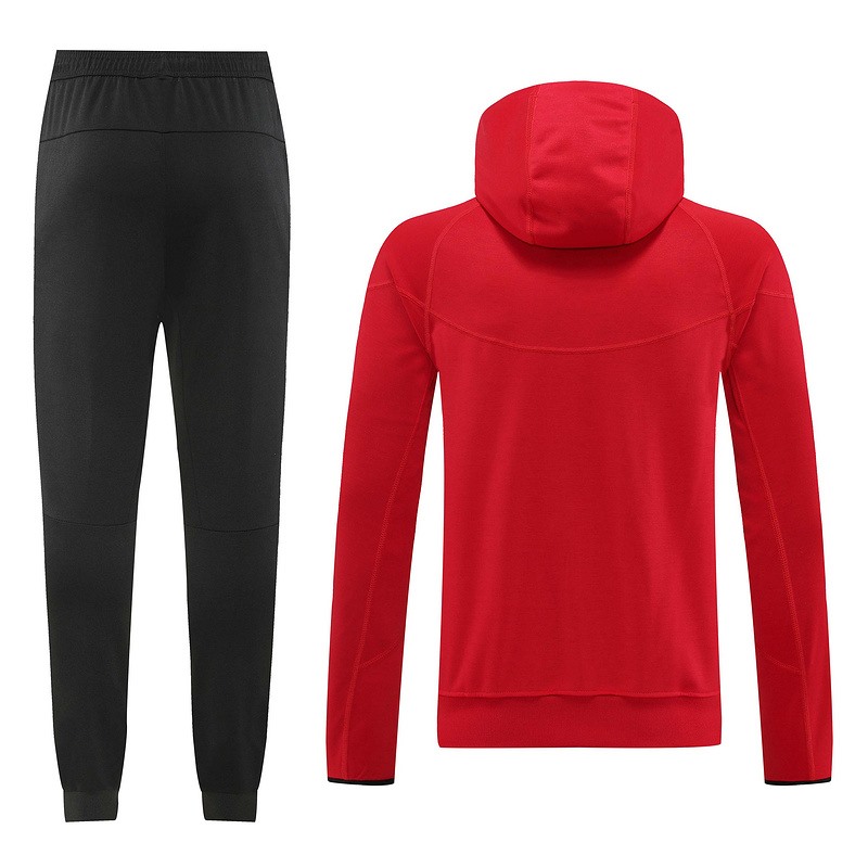 2024 Nike Red Hoodie Jacket Kit Set Football Team Shirt Sports Fashion