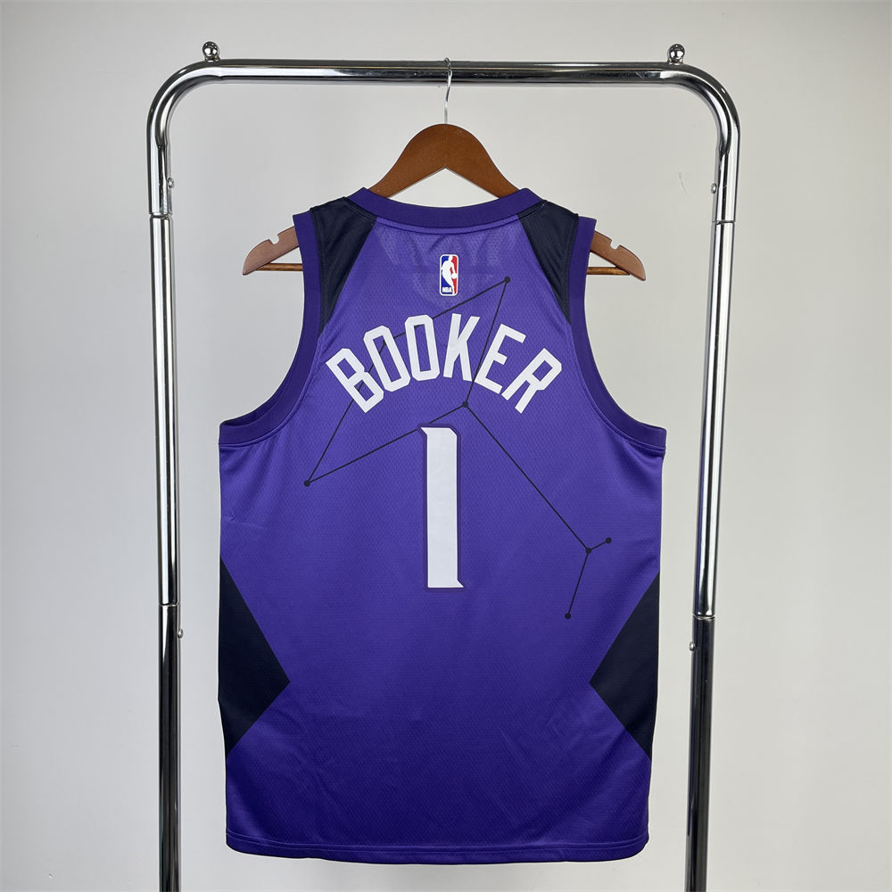 NBA Phoenix Suns BOOKER#1 Blue Swingman Jersey S-XXL